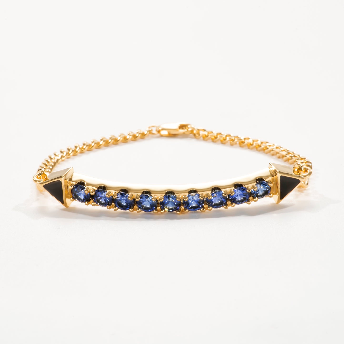 Customizable Multi-Cut Sapphire Sterling Silver Bracelet