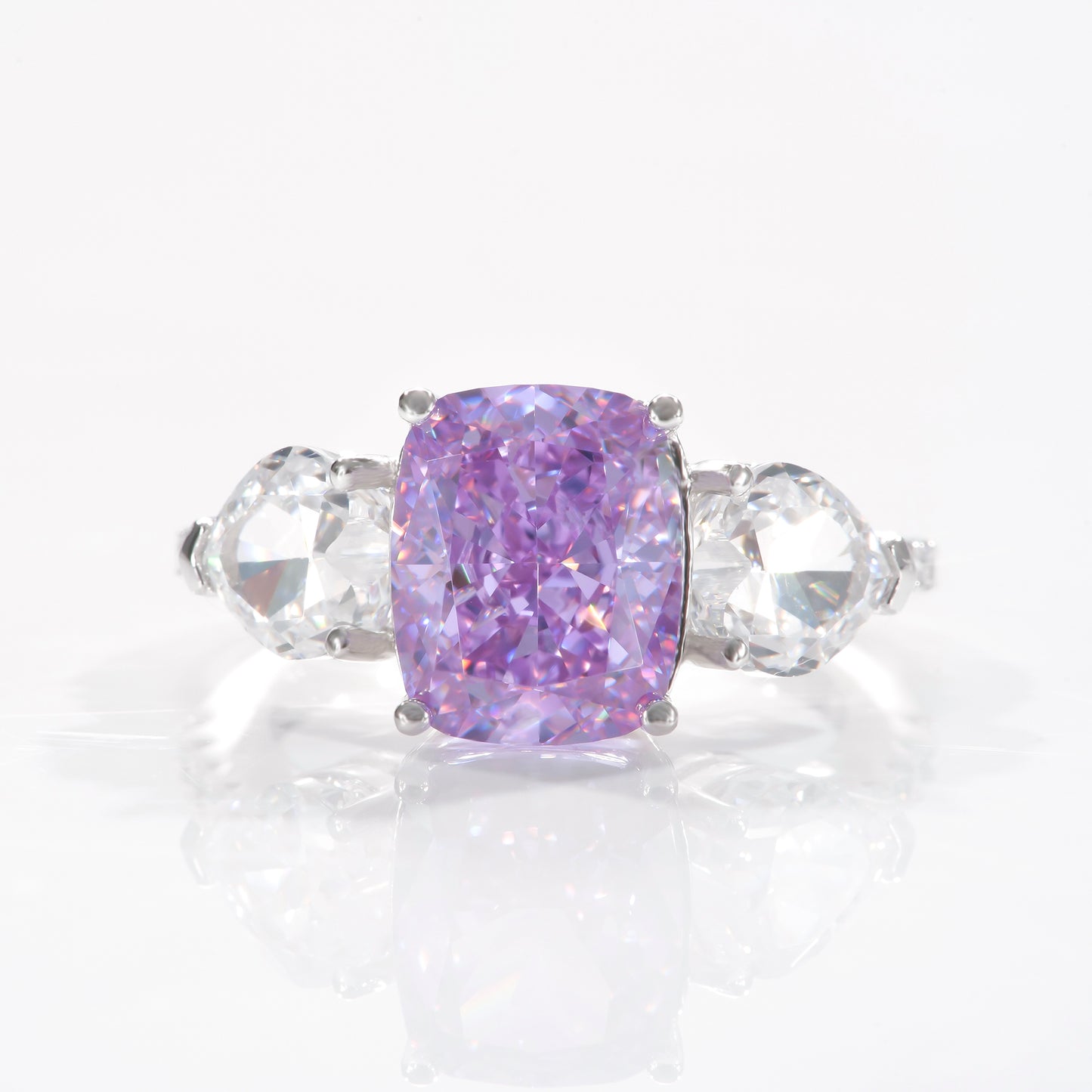 Baguette cushion cut birthstone ring