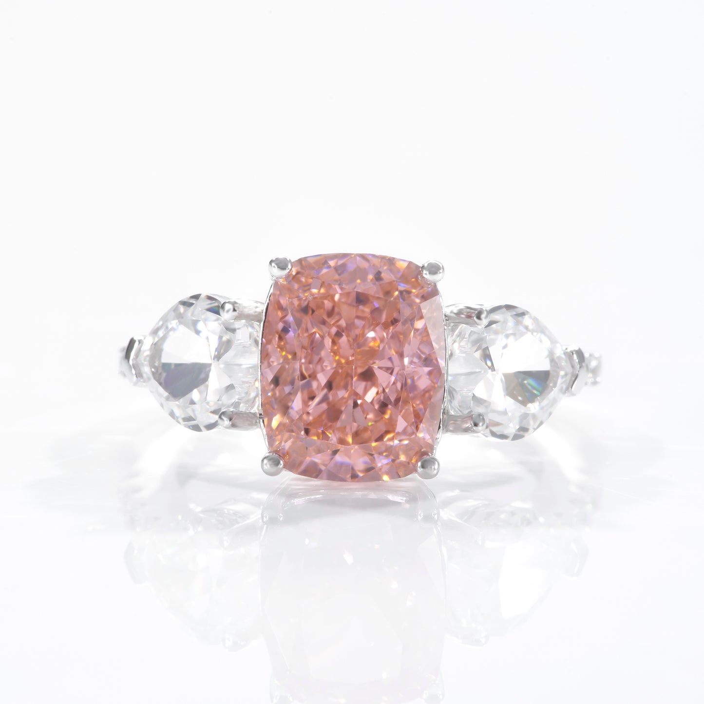 Baguette cushion cut birthstone ring