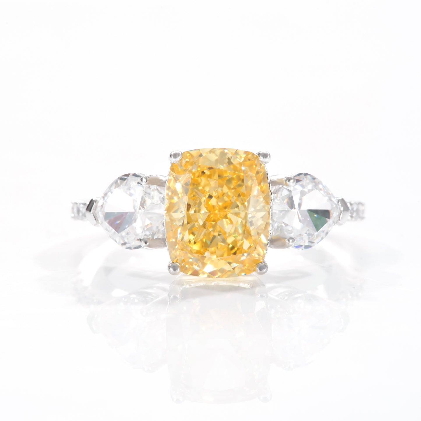 Baguette cushion cut birthstone ring