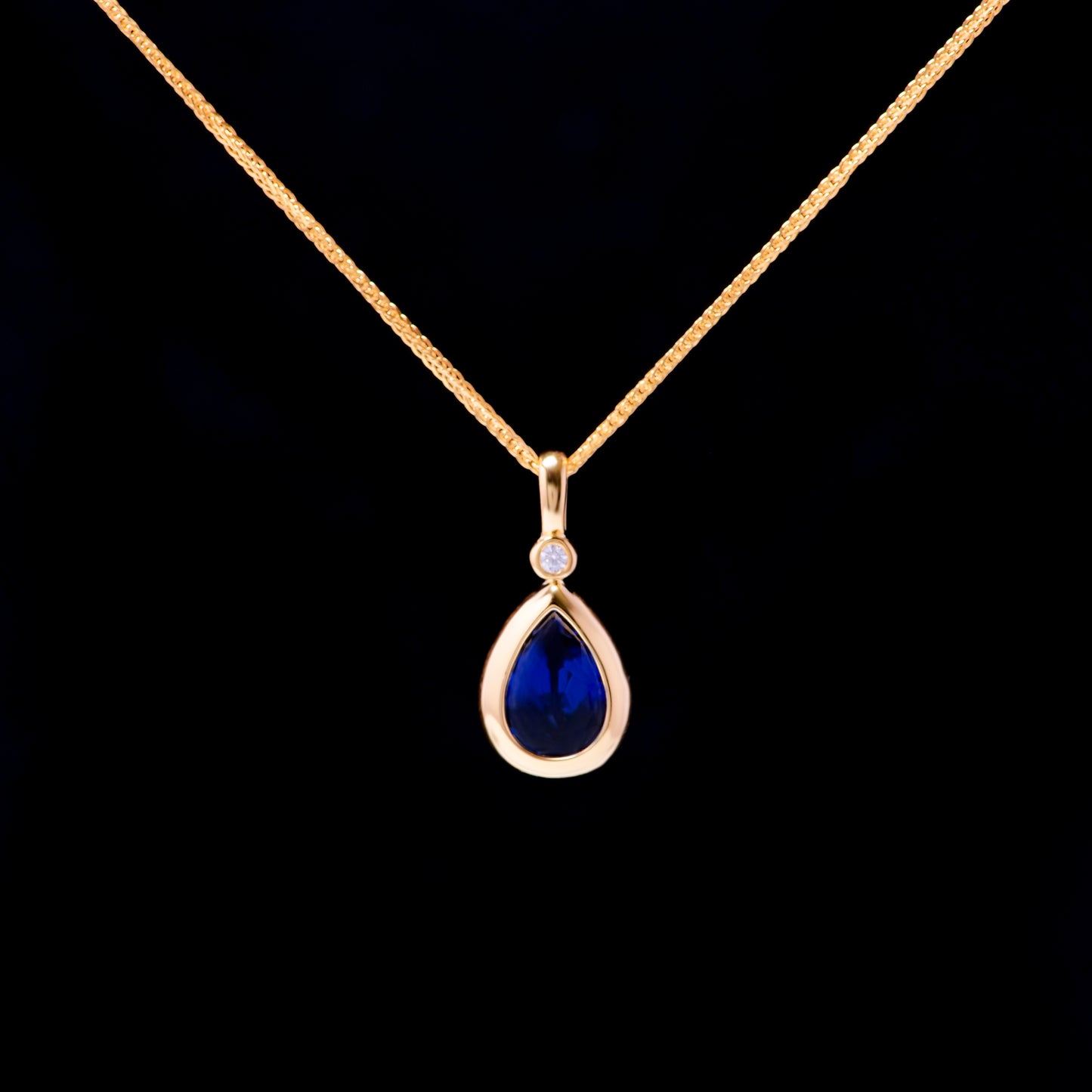 Teardrop Sapphire Pendant